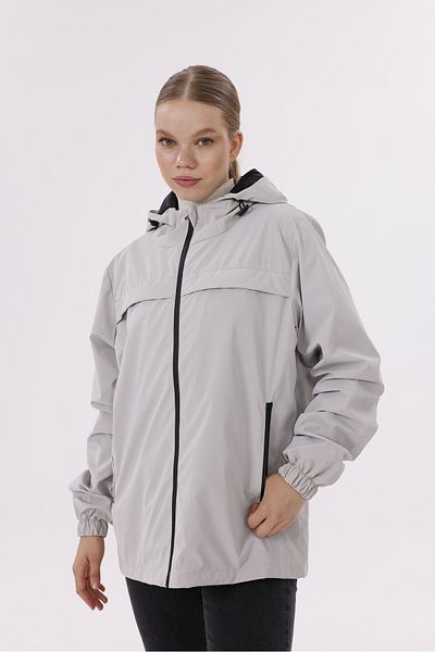 freemen Women's Stone Hooded Nova Fabric Lightweight and Durable Stylish Seasonal Water and Windproof Raincoat