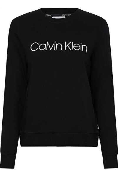 Calvin Klein CORE LOGO LS SWEATSH Kadın Siyah Sweatshirt