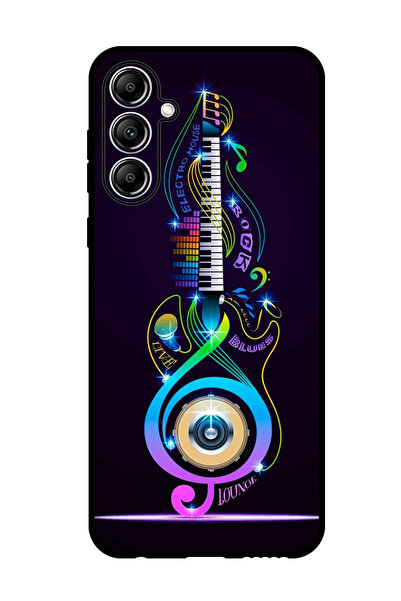 Theodor جراب واقٍ مضاد للخدش والصدمات لهاتف Samsung Galaxy F15 جيتار موسيقي