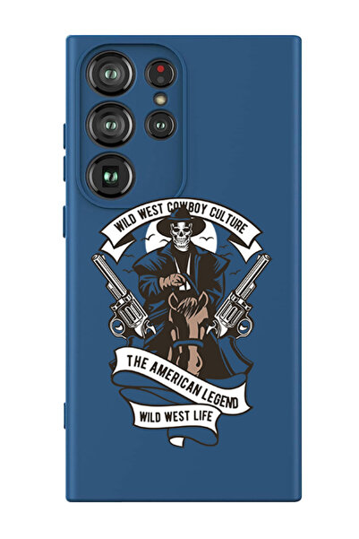 Theodor غطاء حماية سائل من السيليكون لهاتف سامسونج جالاكسي S24 ألترا (أزرق) -...