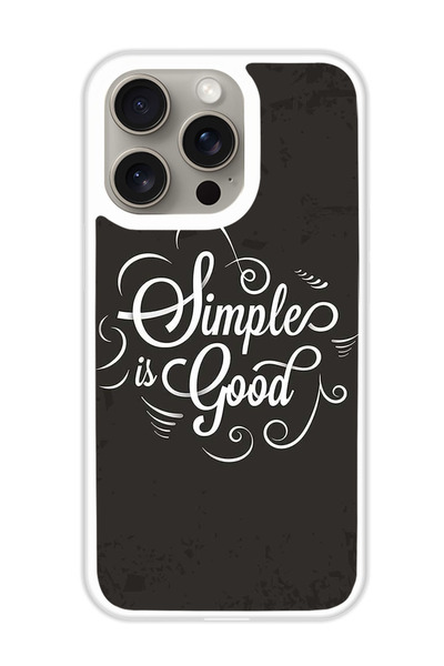 Theodor غطاء حماية لهاتف أبل آيفون 15 برو، البساطة جيدة (مصد أبيض)