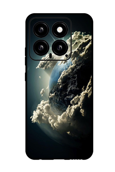 Theodor جراب واقٍ مضاد للخدش والصدمات لهاتف Xiaomi 14 Space Earth Sun