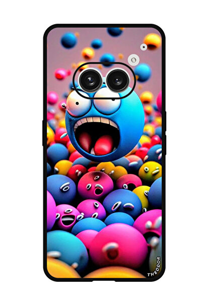 Theodor جراب واقٍ مضاد للخدش والصدمات لهاتف Nothing Phone (2a) كرات ملونة