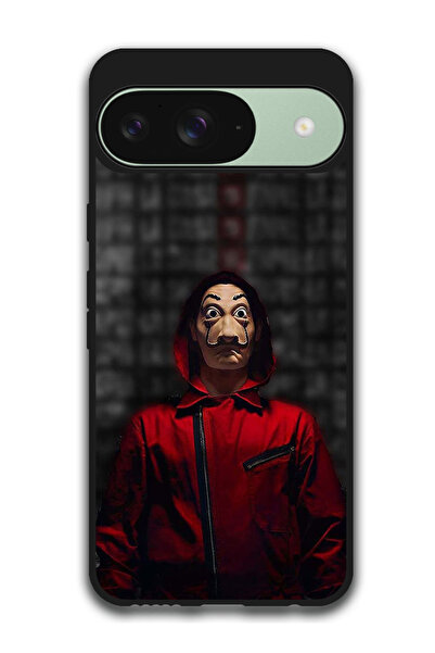 Theodor جراب واقٍ مضاد للخدش والصدمات لهاتف Google Pixel 9 قناع الجوكر الأحمر