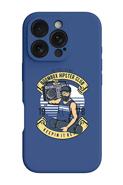 Theodor جراب حماية سيليكون سائل مقاوم للصدمات لهاتف iPhone 16 Pro أزرق - نادي...