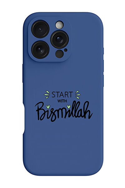 Theodor غطاء حماية سيليكون سائل مقاوم للصدمات لجهاز iPhone 16 Pro أزرق - ابدأ...