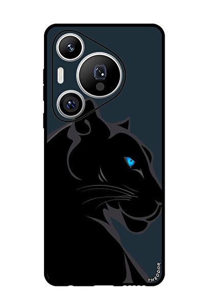 Theodor جراب واقٍ مضاد للخدش والصدمات لهاتف هواوي بيورا 70 بنقشة فن الفهد