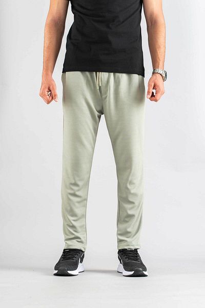 bombe Men's Black Trousers Elastic Waist Slim Fit Flexible Lycra Basic Cotton Jogger