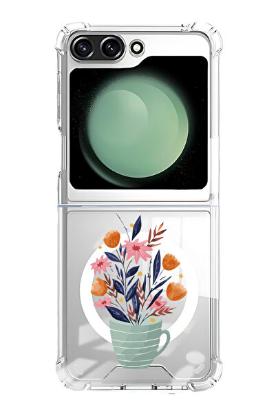 Theodor غلاف لهاتف Samsung Galaxy Z Flip 6 متوافق مع MagSafe، جراب ممتص للصدم...