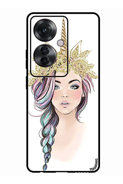 Theodor جراب واقٍ مضاد للخدش والصدمات لهاتف Oppo F25 Pro بتصميم فتاة يونيكورن...