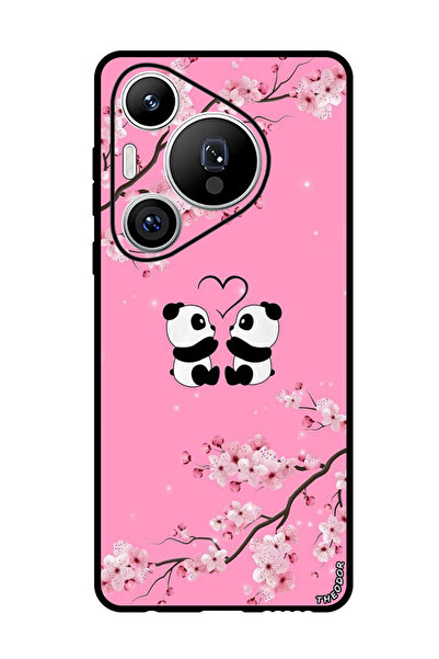 Theodor جراب واقٍ مضاد للخدش والصدمات لهاتف هواوي بيورا 70 برو بلس مع باندا صغيرة