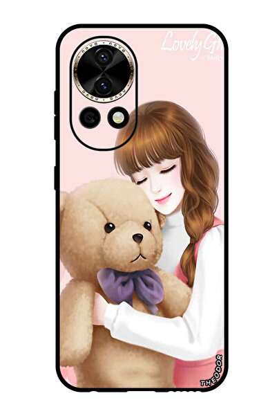 Theodor جراب واقٍ مضاد للخدش والصدمات لهاتف هواوي نوفا 12، تصميم فتاة جميلة م...