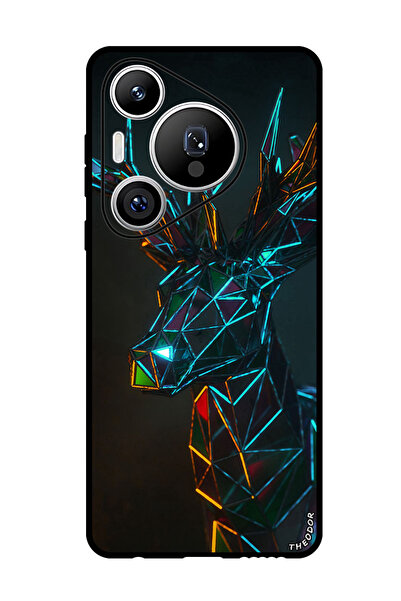 Theodor جراب واقٍ مضاد للخدش والصدمات لهاتف هواوي بورا 70 deer_3d_polygon