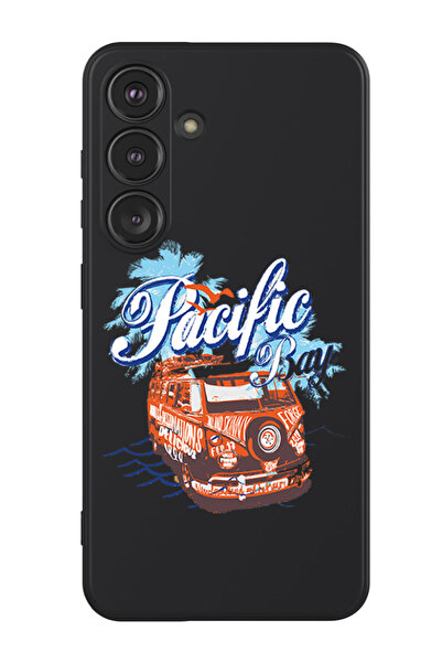 Theodor غطاء حماية سائل من السيليكون المقاوم للصدمات لهاتف سامسونج جالاكسي S24 بلس (أسود) - باسيفيك باي