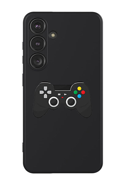 Theodor غطاء حماية سيليكون سائل مقاوم للصدمات لهاتف سامسونج جالاكسي S24 بلس (أسود) - كنترولر