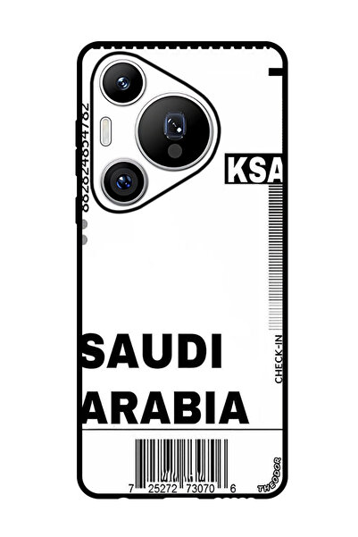 Theodor جراب حماية لهاتف هواوي بيورا 70 برو بلس - بطاقة صعود الطائرة السعودية