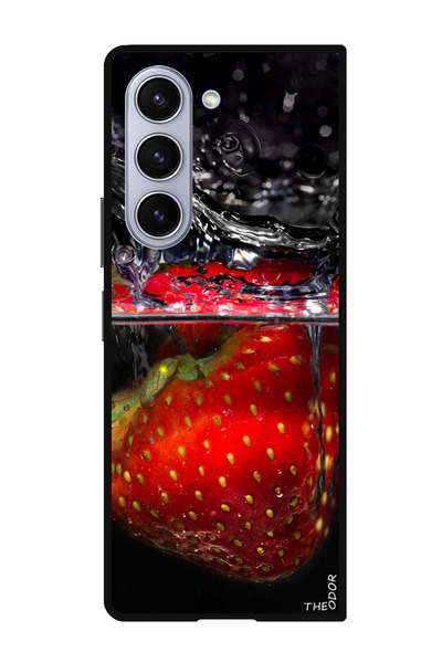 Theodor جراب حماية لهاتف سامسونج جالاكسي زد فولد 6 strawberries_splashes_splash