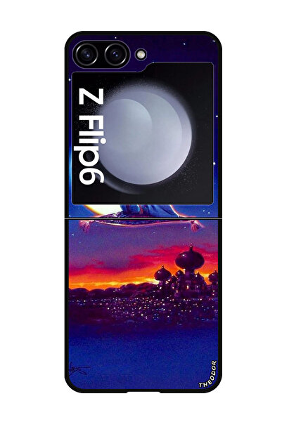 Theodor جراب واقٍ مضاد للخدش والصدمات لهاتف Samsung Galaxy Z Flip 6 رسوم متحر...