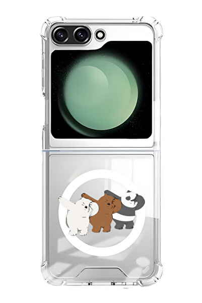 Theodor غلاف لهاتف Samsung Galaxy Z Flip 6 متوافق مع MagSafe، غطاء ممتص للصدم...