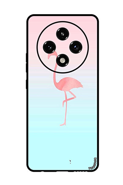 Theodor جراب واقٍ مضاد للخدش والصدمات لهاتف Oppo A3 Pro، بتصميم طائر الفلامنجو الوردي