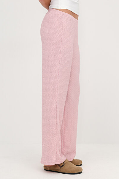 Addax Textured Trousers with Elastic Waist Pn0546-L6