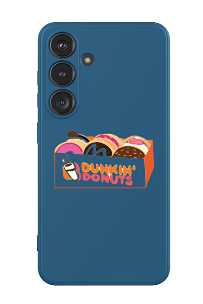 Theodor غطاء حماية سيليكون سائل مقاوم للصدمات لهاتف سامسونج جالاكسي S24 (أزرق) - دوناتس