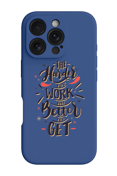 Theodor iPhone 16 Pro Blue Protective Liquid Silicone Shockproof Case - Harde...