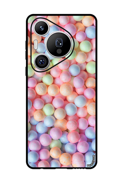Theodor جراب واقٍ مضاد للخدش والصدمات لهاتف هواوي بيورا 70 برو بلس - كرات ملونة