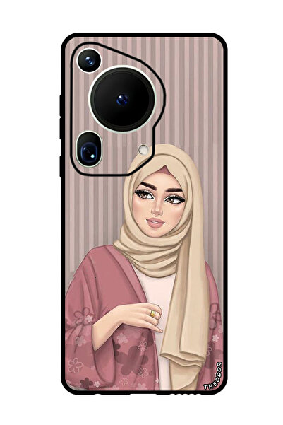 Theodor جراب واقٍ مضاد للخدش والصدمات لهاتف هواوي بيورا 70 ألترا فتاة محجبة 1