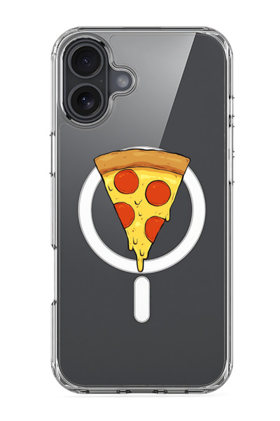 Theodor جراب Magsafe متوافق مع iPhone 16، غطاء ممتص للصدمات للهاتف - بيتزا (2)