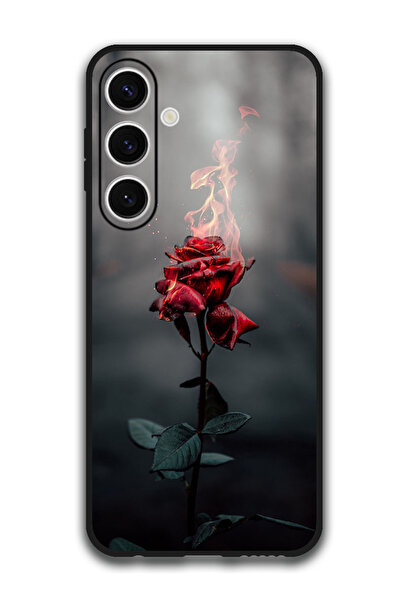 Theodor جراب واقٍ مضاد للخدش والصدمات لهاتف Samsung Galaxy S24 FE rose_flower...