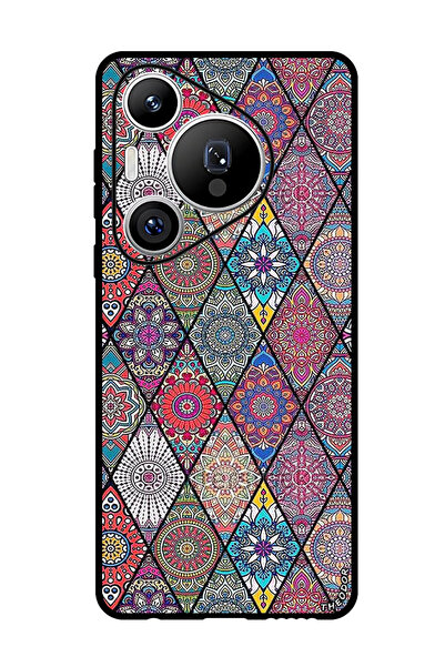 Theodor جراب واقٍ مضاد للخدش والصدمات لهاتف هواوي بيورا 70 برو بلس، تصميم فن ماندالا