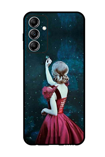 Theodor جراب واقٍ مضاد للخدش والصدمات لهاتف Samsung Galaxy A55، فتاة تلمس النجمة