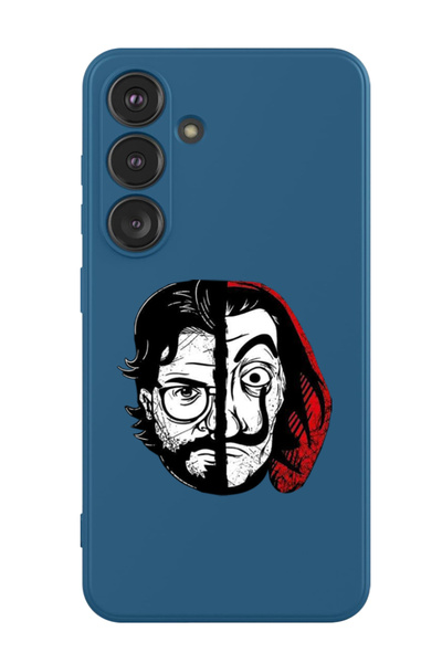 Theodor غطاء حماية سائل من السيليكون لهاتف سامسونج جالاكسي S24 بلس (أزرق) - أ...