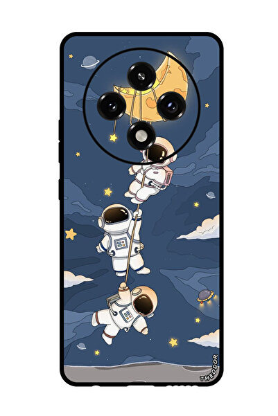 Theodor جراب واقٍ مضاد للخدش والصدمات لهاتف Oppo A3 Pro بتصميم رواد فضاء معلقين