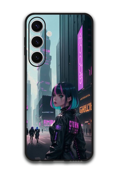 Theodor جراب واقٍ مضاد للخدش والصدمات لهاتف Samsung Galaxy S24 FE Neon Girl