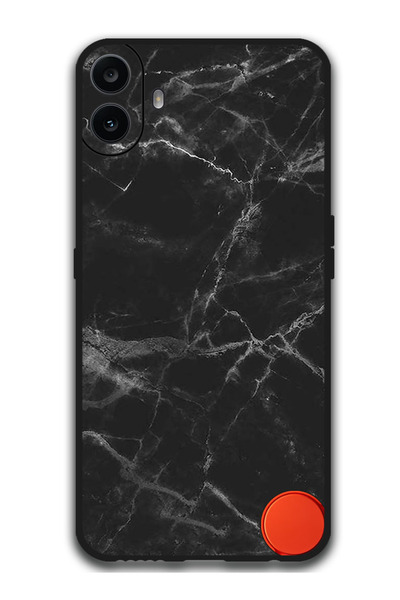 Theodor جراب واقٍ مضاد للخدش والصدمات لهاتف CMF Phone 1 Black Marble