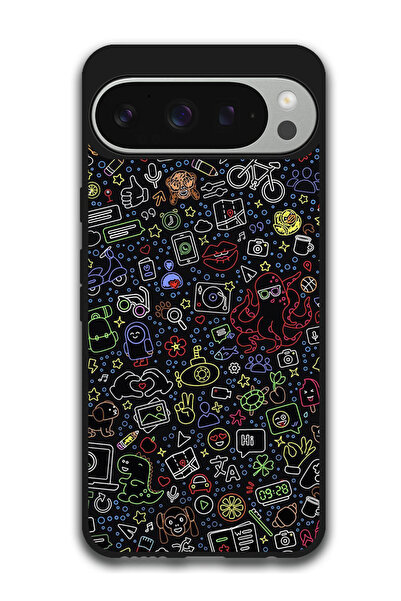 Theodor جراب واقٍ مضاد للخدش والصدمات لهاتف Google Pixel 9 Pro أشياء عشوائية