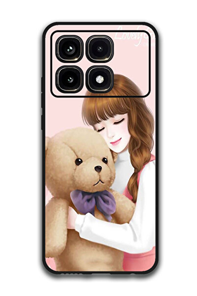 Theodor جراب حماية لهاتف شاومي ريدمي كيه 70 ألترا فتاة جميلة مع دب