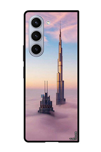 Theodor جراب حماية لهاتف سامسونج جالاكسي زد فولد 6 برج خليفة في السحاب