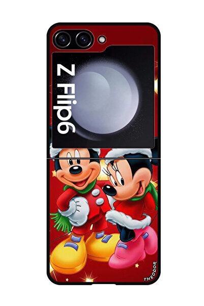 Theodor جراب واقٍ مضاد للخدش والصدمات لهاتف Samsung Galaxy Z Flip 6 ميكي ماوس