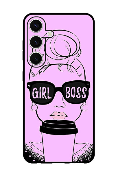 Theodor جراب واقٍ مضاد للخدش والصدمات لهاتف Samsung Galaxy S24 Plus Girl Boss...