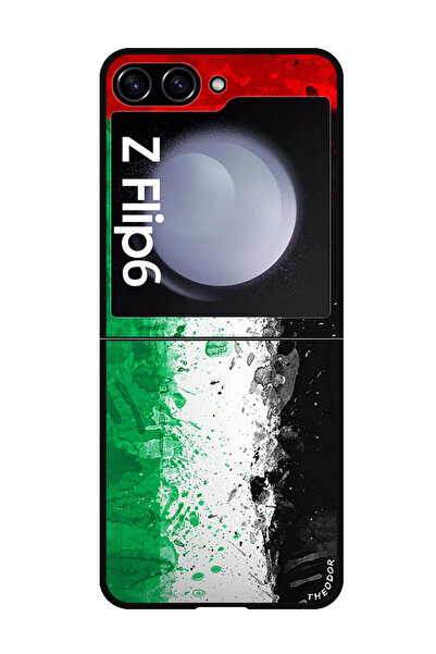Theodor جراب واقٍ مضاد للخدش والصدمات لهاتف Samsung Galaxy Z Flip 6 علم فلسطين 1