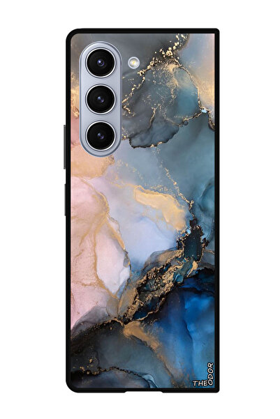 Theodor جراب حماية لهاتف Samsung Galaxy Z Fold 6 بلون رخامي ملون (2)