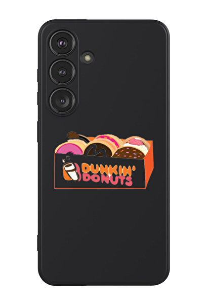 Theodor غطاء حماية من السيليكون السائل المقاوم للصدمات لهاتف سامسونج جالاكسي S24 (أسود) - دوناتس