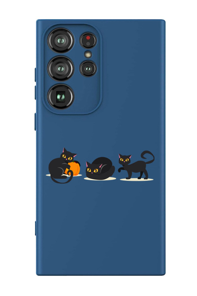 Theodor غطاء حماية سائل من السيليكون لهاتف سامسونج جالاكسي S24 ألترا (أزرق) -...