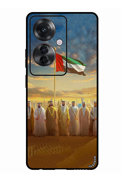 Theodor جراب واقٍ مضاد للخدش والصدمات لهاتف Oppo F25 Pro، علم الإمارات العربي...