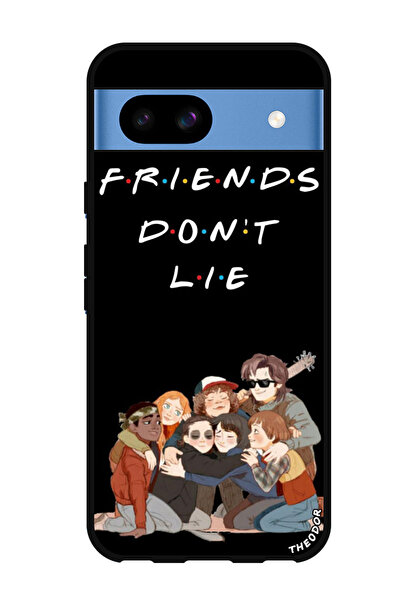 Theodor جراب واقٍ مضاد للخدش والصدمات لهاتف Google Pixel 8a، الأصدقاء لا يكذبون