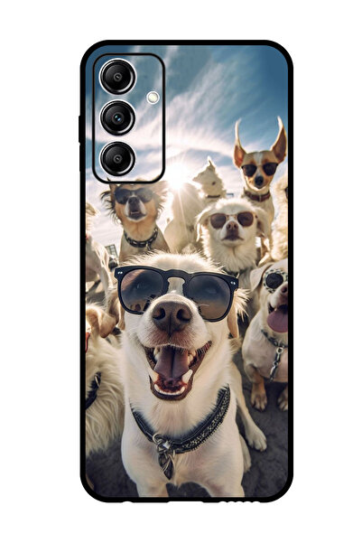 Theodor جراب واقٍ مضاد للخدش والصدمات لهاتف Samsung Galaxy A15، كلاب سيلفي