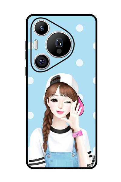 Theodor غطاء حماية مضاد للخدش والصدمات لهاتف هواوي بيورا 70 برو بلس، غطاء حماية للفتيات